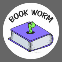 Book Worm stickers