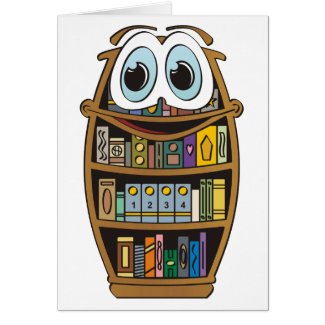 Bookcase Cartoon card