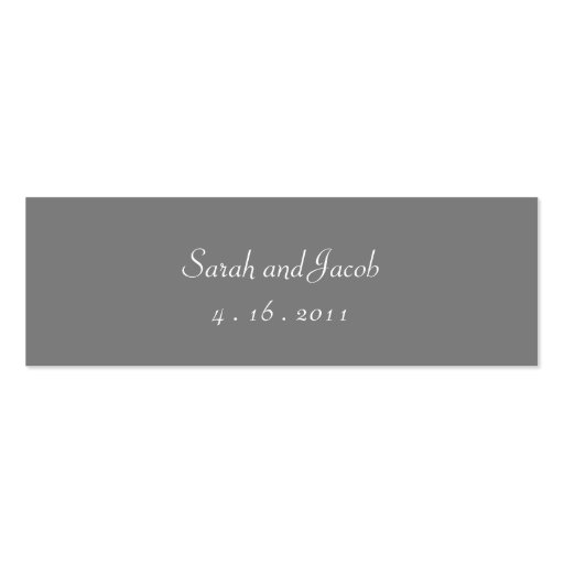 Bookedmarked Favor Gift Tag-gray Business Card (back side)