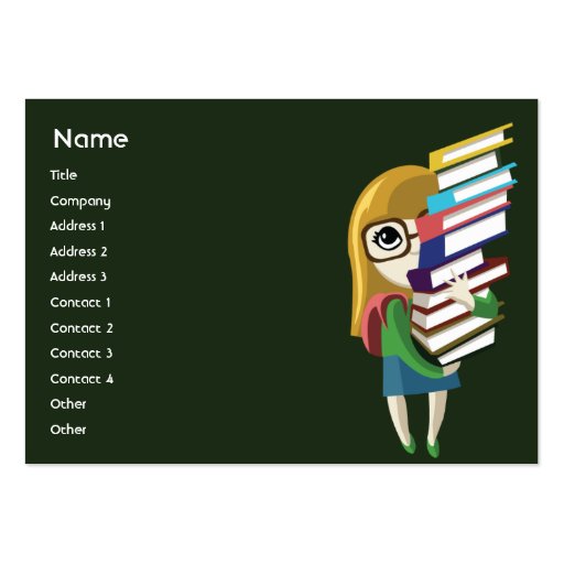Bookgirl - Chubby Business Cards (front side)