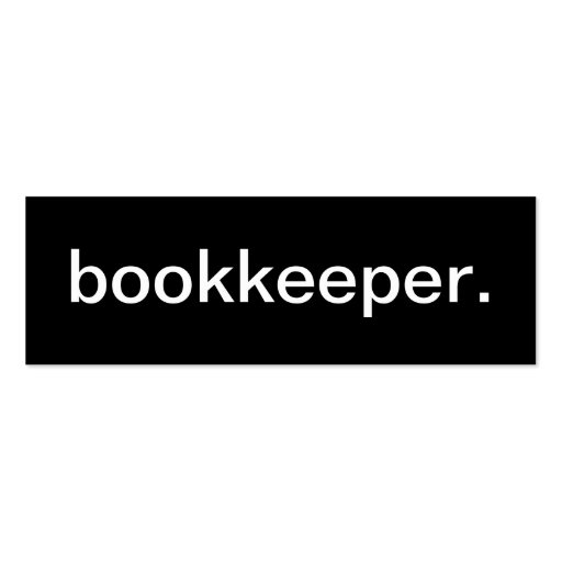 Bookkeeper Business Card (front side)