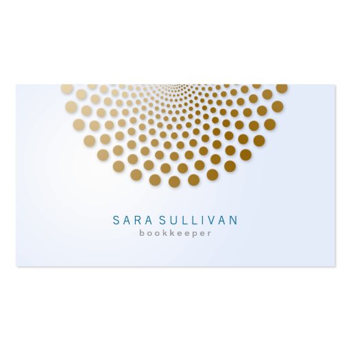 Bookkeeper Business Card Circle Dots Motif (front side)