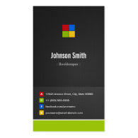 Bookkeeper - Premium Creative Colorful Business Card Template