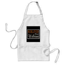 Booklovers always welcome sign aprons