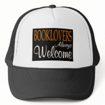 Booklovers always welcome sign hat