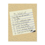 Booklover's Wish List Postcard