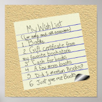 Booklover's Wish List Posters