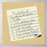 Booklover's Wish List Posters