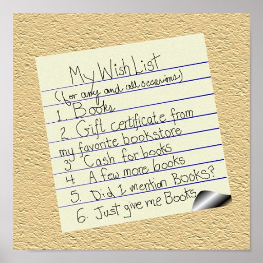 Booklover's Wish List Posters