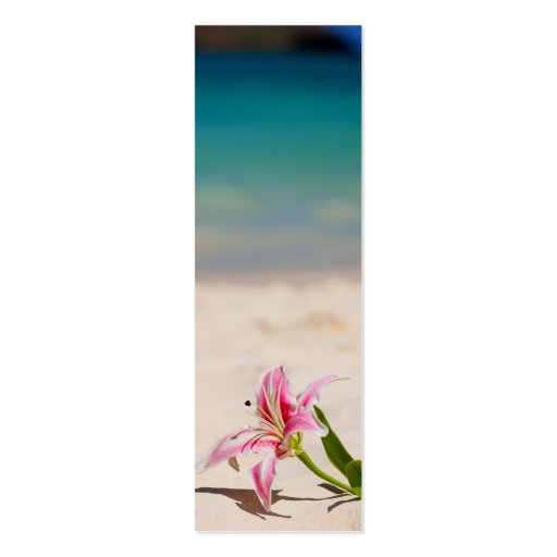 Bookmark Beach Lily Business Cards (front side)
