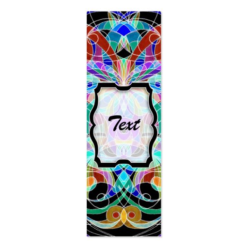 Bookmark Business Card Ethnic Style (front side)