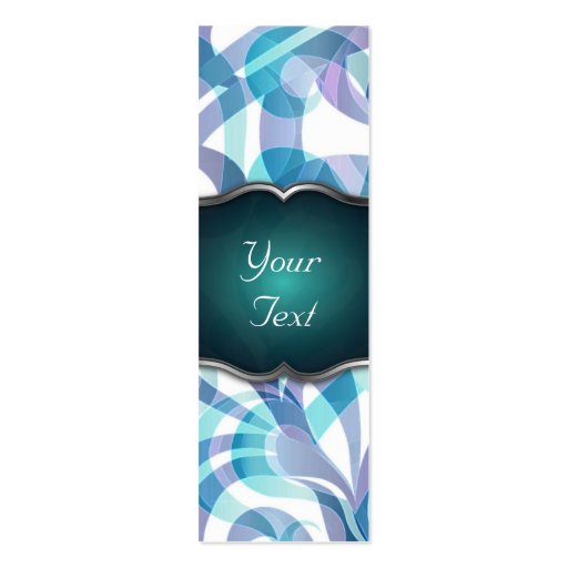 Bookmark Business Card Floral abstract background (front side)