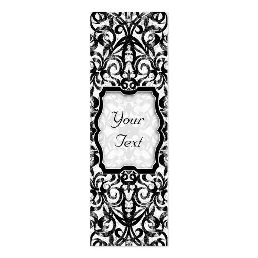 Bookmark Business Card Floral abstract background (front side)