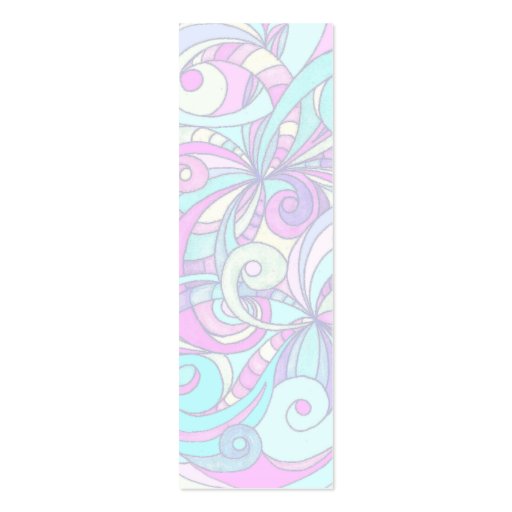 Bookmark Business Card Floral abstract background (back side)