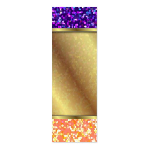 Bookmark Business Card Glitter Graphic Background (back side)