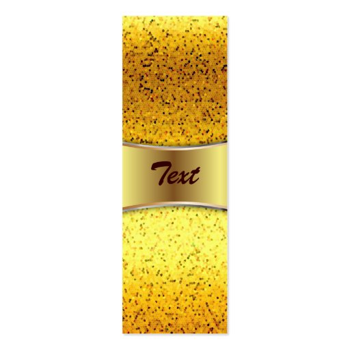 Bookmark Business Card Glitter Graphic Gold