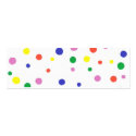 Bookmark card with colorful polka dots business cards