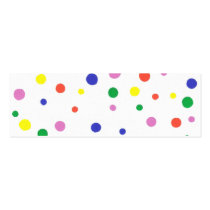 Bookmark card with colorful polka dots business cards