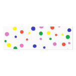 Bookmark card with colorful polka dots business cards