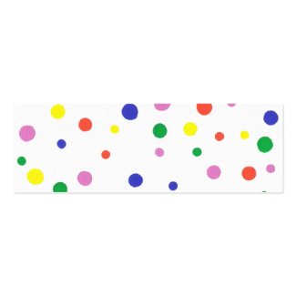 Bookmark card with colorful polka dots profilecard