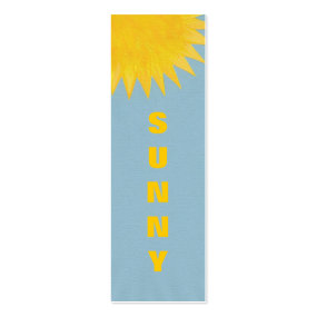 Bookmark cards, yellow orange Sun profilecard