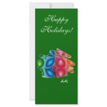 Bookmark Quadric Happy Holidays Personalized Rack Card