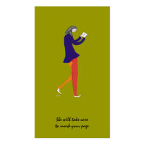 Bookmark Reading-while-walking business cards by mindprint9 Bookmark Reading-while-walking business cards