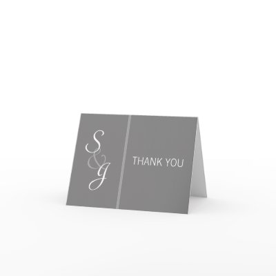 Bookmarked Thank You Note-gray Greeting Cards