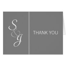 Bookmarked Thank You Note-gray Greeting Cards