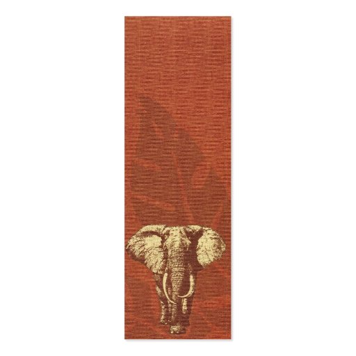 Bookmarker Safari Elephant Business Card Templates