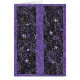 Bookmarks Purple Starry Night Card card