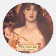 Bookplate del Pre-Raphaelite de Venus Verticordia Pegatina
