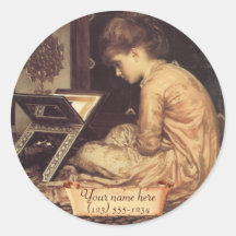 "Bookplate del Pre-Raphaelite del escritorio de le Pegatinas