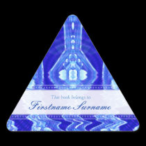 Bookplate : Liquid Blue Triangle Sticker stickers