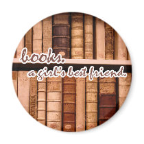 Books - A Girl's Best Friend. magnets by FaireFanatic Books - A Girl's Best Friend. magnets