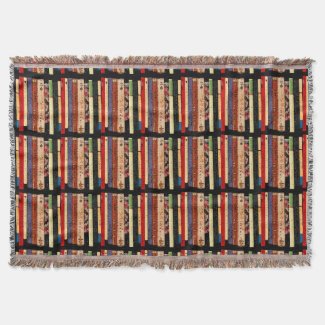 Books Abstract Throw Blanket