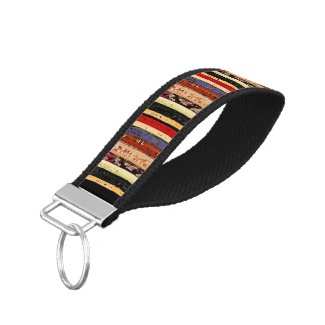 Books Abstract Wrist Keychains