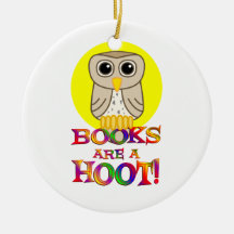 Books are a Hoot Christmas Ornaments