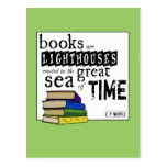 Books are Lighthouses in the Great Sea of Time Postcard