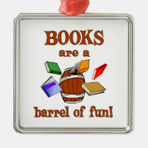 Books Barrel of Fun Ornaments