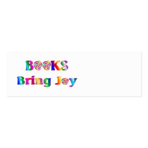 Books Bring Joy BOOKMARK Business Card