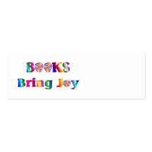 Books Bring Joy BOOKMARK Business Card