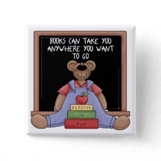 Books Can Take You Anywhere Button button