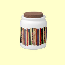 Books candy jars