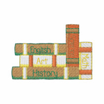 Books embroidered shirts