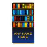 Books In Shelf Bookplate Sticker Labels