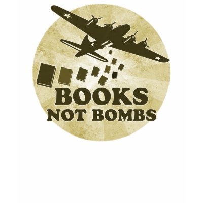 Books not Bombs T-shirt by jamierushad