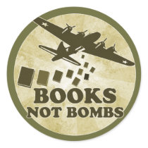Books not Bombs stickers by jamierushad Books not Bombs stickers