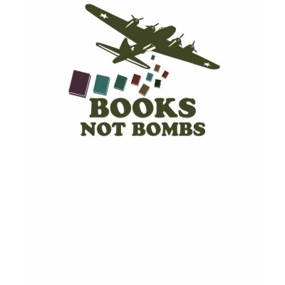 Books not Bombs T-shirt by jamierushad