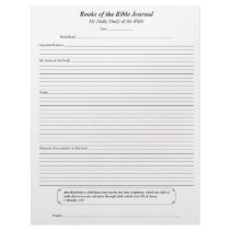 Books of the Bible Journal Page Personalized Letterhead